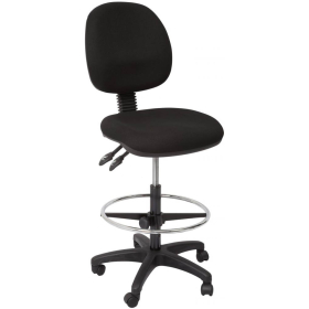 Rapidline drafting chair medium back black #RLEC070BMDRAFTBK