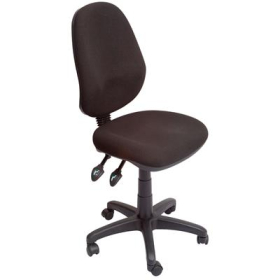 Rapidline operator chair high back 3 lever black #RLEC070CHBK