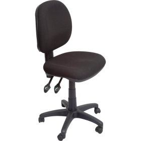 Rapidline operator chair medium back 3 lever sf black #RLEC070CMBK
