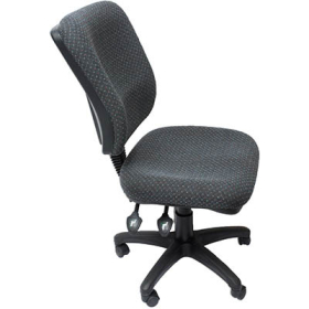 Rapidline ergonomic typist chair square back seat/back tilt adk charcoal #RLEG400ADK