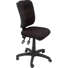 Rapidline ergonomic typist chair square back seat/back tilt black #RLEG400BK