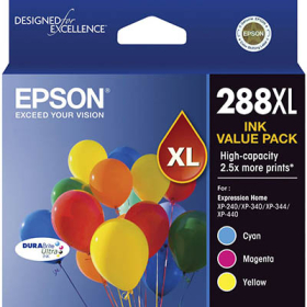 Epson 288xl inkjet cartridge cyan/magenta/yellow #E288XLCP3