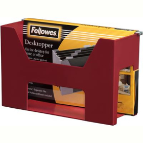 Fellowes 0154401 desktopper with 5 files/tabs/inserts burgendy #F0154401