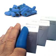 Latex free finger cot blue small box 100 #FC100S
