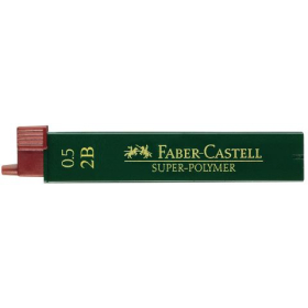 Faber castell pencil leads 0.5mm tube 12 2B #FC52B