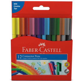 Faber-castell connector pen assorted wallet 12 #FCCP12