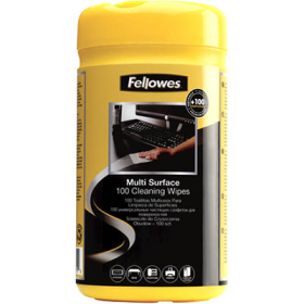 Fellowes surface cleaning wipes tub 100 #F99715