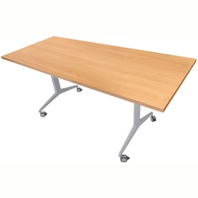 Rapidline flip top table 1500 x 750mm beech #RLFTT1575B