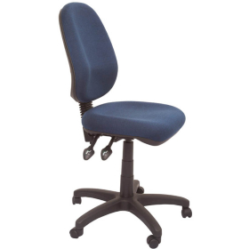 Rapidline ergonomic typist chair high back seat/back tilt navy blue #RLEG100CHNB