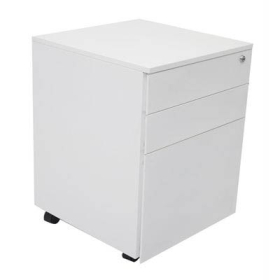 Go steel mobile pedestal steel 2 drawer 1 filing 610 x 450 x 500mm white #RLGMP3WC