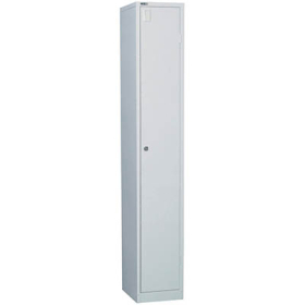 Go steel locker 1 door 305 x 455 x 1830mm silver grey #RLGLA305/1SG