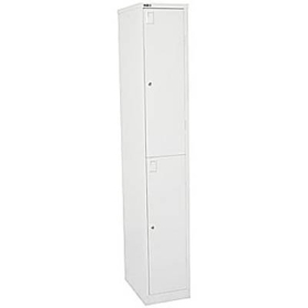 Go steel locker 2 door 305 x 455 x 1830mm white #RLGLA305/2WC