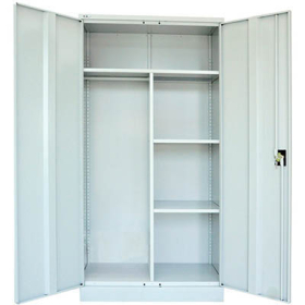 Go swing door steel cupboard wardrobe 910 x 450 x 1830mm silver grey #RLGWA18SG