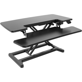 Rapid flux electric height adjustable desk riser 880 x 415mm black #RLRF1B