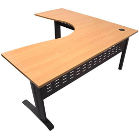 Rapid span corner desk metal modesty panel 1800 x 1200 x 700mm beech #RLRSCWS18127MBB