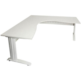 Rapid span corner desk metal modesty panel 1800 x 1200 x 700mm white #RLRSCWS18127MWW
