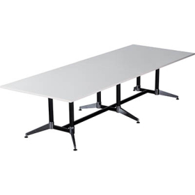 Rapidline typhoon boardroom table 3200 x 1200 x 750mm white #RLTTR3212W