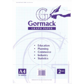 Graph pad gormack C051y blue A4 2mm 50 sheets #GC051Y