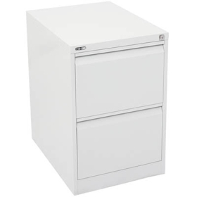 Go steel filing cabinet 2 drawer 460 x 620 x 705mm white china #RLGFCA2WC