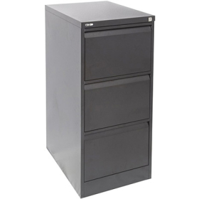 Go steel filing cabinet 3 drawer 460 x 620 x 1016mm graphite ripple #RLGFCA3GR