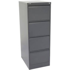 Go steel filing cabinet 4 drawer 460 x 620 x 1321mm graphite ripple #RLGFCA4GR