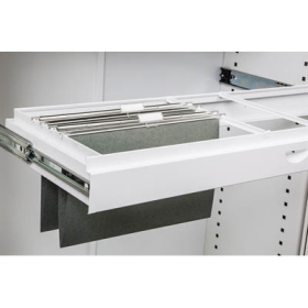 Go roll out suspension file frame for 900mm tambour cupboard white #RLGG09FFWC