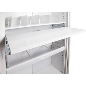 Go pull out file shelf for 900mm tambour cupboard white #RLGG09PSWC