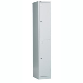 Go steel locker 2 door 305 x 455 x 1830mm silver grey #RLGLA305/2SG
