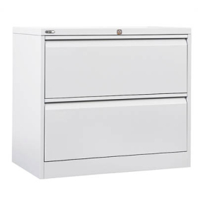 Go lateral filing cabinet 2 drawer 473 x 900 x 705mm white china #RLGLF2WC