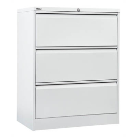 Go lateral filing cabinet 3 drawer 473 x 900 x 1016mm white china #RLGLF3WC