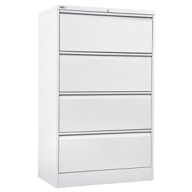 Go lateral filing cabinet 4 drawer 473 x 900 x 1321mm white china #RLGLF4WC