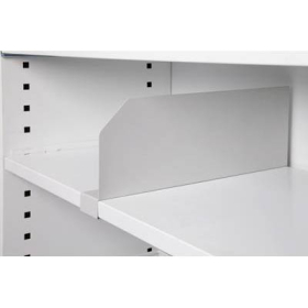 Go steel clip on shelf divider 175mm high white #RLGSD6WC