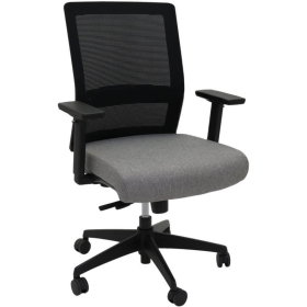 Rapidline gesture task chair mesh medium back black/light grey #RLGTCBK