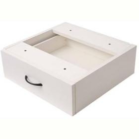 Rapid vibe desk pedestal fixed 1 drawer 465 x 447 x 152mm white #RLHDKP1DW