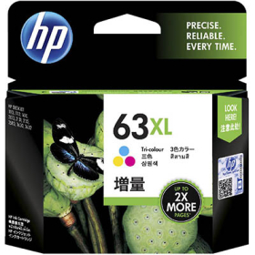 Hp 63xl inkjet cartridge high yield tri colour #HP63XLC