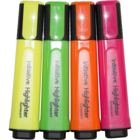 Initiative highlighter assorted pack 4 #I7071685