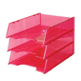 Italplast multi fit document tray A4 tinted pink #IDOCTP