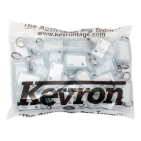 Kevron ID5 keytags clear pack 50 #KEYTAGWH