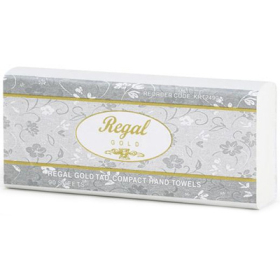 Regal gold tad compact hand towel 250 x 190mm 135 sheets box 16 packs #KRT16135