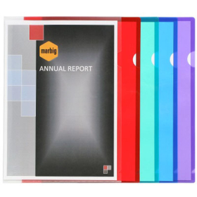 Marbig ultra heavy duty letter files pp A4 pack 10 asst colours #M2004299