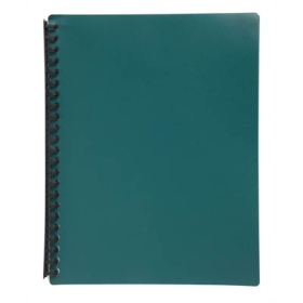 Marbig display book refillable A4 20 pocket dark green #M20070DG