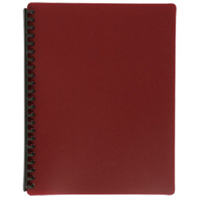Marbig display book refillable A4 20 pocket maroon #M20070M