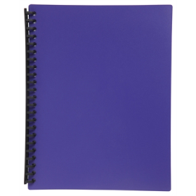 Marbig display book refillable A4 20 pocket purple #M20070P