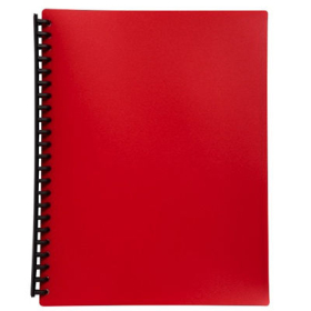 Marbig display book refillable A4 20 pocket red #M20070R