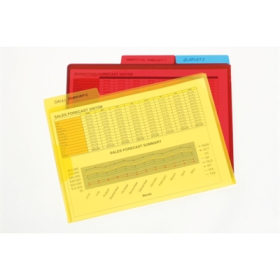 Marbig letter file with secure flap and tab A4 pack 3 clear #M2019699