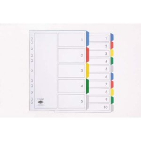 Marbig divider pp A4 5 tab coloured #M35010