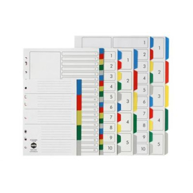 Marbig divider pp A4 5 tab extra wide multi coloured #M36100