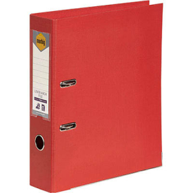 Marbig linen lever arch file PE A4 red #M6601003