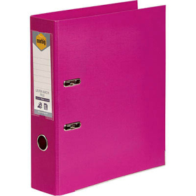 Marbig linen lever arch file PE A4 pink #M6601009