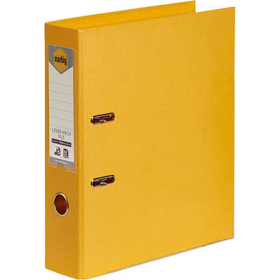 Marbig linen lever arch file PE A4 yellow #M6601030